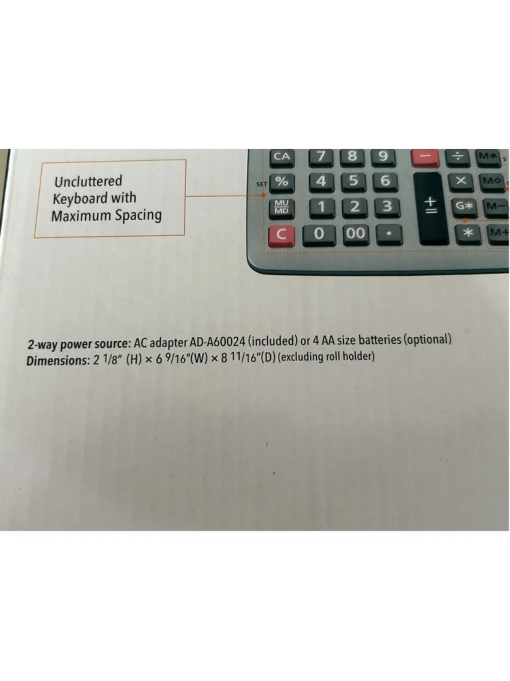 Casio Mini Desktop Printing Calculator 2-Color Printing Model HR-100TM